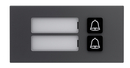 GOLIATH | 2er Klingel Modul | LED Namensschild | Aluminium