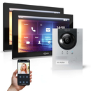 GOLIATH Hybrid IP Video Türsprechanlage | App | Silber | 1-Familie | 2x 10 Zoll | Unterputz | 180°