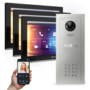 GOLIATH Hybrid IP Videotürsprechanlage | App | 1-Familie | 3x 10 Zoll HD | Keypad | 180° Kamera