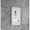BALTER EVIDA Silver RFID Edelstahl-Türstation für 1 Teilnehmer, 2-Draht BUS Technologie (Video / Audio / Strom), 170° Ultra-Weitwinkelkamera, Aufputz