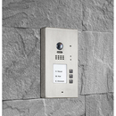 BALTER EVIDA Silver RFID Edelstahl-Türstation für 3 Teilnehmer, 2-Draht BUS Technologie (Video / Audio / Strom), 170° Ultra-Weitwinkelkamera, Aufputz