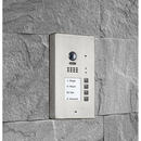 BALTER EVIDA Silver RFID Edelstahl-Türstation für 4 Teilnehmer, 2-Draht BUS Technologie (Video / Audio / Strom), 170° Ultra-Weitwinkelkamera, Aufputz