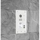 BALTER EVIDA White RFID Edelstahl-Türstation für 2 Teilnehmer, 2-Draht BUS Technologie (Video / Audio / Strom), 170° Ultra-Weitwinkelkamera