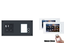 2-Fam. Video Türsprechanlage BALTER ERA IP BUS Komplettsystem mit RFID Türstation für 2 Teilnehmer, 2x7 WIFI Touchscreen Monitor und Hauptstromverteiler mit App für iOS & Android in waagerechter Form