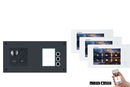 3-Fam. Video Türsprechanlage BALTER ERA IP BUS Komplettsystem mit RFID Türstation für 3 Teilnehmer, 3x7 WIFI Touchscreen Monitor und Hauptstromverteiler mit App für iOS & Android in waagerechter Form 