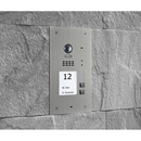 BALTER EVIDA Silver RFID Edelstahl-Türstation für 2 Teilnehmer, 2-Draht BUS Technologie (Video / Audio / Strom), 170° Ultra-Weitwinkelkamera
