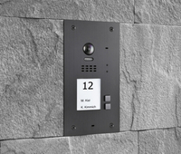BALTER EVIDA Graphit RFID Edelstahl -Türstation für 2 -Familienhaus, 2-Draht BUS