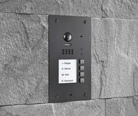 BALTER EVIDA Graphit RFID Edelstahl-Türstation für 4 -Familienhaus, 2-Draht BUS Technologie