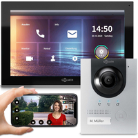 GOLIATH Hybrid IP Türsprechanlage | App | Silber | 1-Familienhaus | 10 Zoll | Unterputz | 180 Grad