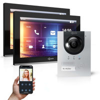 GOLIATH Hybrid IP Video Türsprechanlage | App | Silber | 1-Familie | 2x 10 Zoll | Unterputz | 180°
