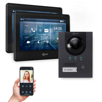 GOLIATH Hybrid IP Video Türsprechanlage | App | Anthrazit | 1-Familie | 2x 7 Zoll | Aufputz | 180°