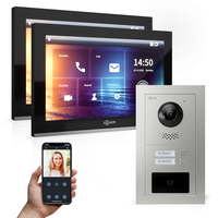 GOLIATH Hybrid IP Video Türsprechanlage | App | 2-Familien | 2x 10 Zoll HD | RFID | Unterputz | 180°