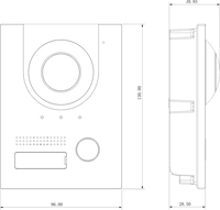 GOLIATH Hybrid IP & 2-Draht BUS Video Türsprechanlage | Türstation | 2MP | IR | App | 180° Winkel