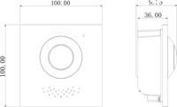 GOLIATH Hybrid IP & 2-Draht BUS Video Türsprechanlage | Kamera Modul | 2MP | IR | App | 180° Winkel