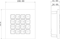 GOLIATH Keypad Modul | Blindenschrift | Beleuchtung