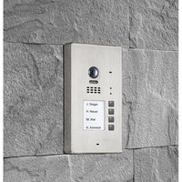 BALTER EVIDA Silver RFID Edelstahl-Türstation für 4 Teilnehmer, 2-Draht BUS Technologie (Video / Audio / Strom), 170° Ultra-Weitwinkelkamera, Aufputz