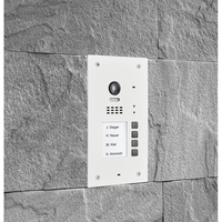 BALTER EVIDA White RFID Edelstahl-Türstation für 4 Teilnehmer, 2-Draht BUS Technologie (Video / Audio / Strom), 170° Ultra-Weitwinkelkamera
