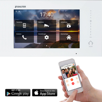  1-Fam. Video Türsprechanlage BALTER ERA IP BUS Komplettsystem mit RFID Türstation für 1 Teilnehmer, 1x7 WIFI Touchscreen Monitor und Hauptstromverteiler mit App für iOS & Android in waagerechter Form 