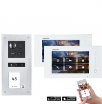Balter ERA IP Türsprechanlage, WLAN, RFID und 2-Draht BUS für 1-Familienhaus, 2 x 7″ Monitor