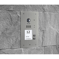 BALTER EVIDA Silver RFID Edelstahl-Türstation für 2 Teilnehmer, 2-Draht BUS Technologie (Video / Audio / Strom), 170° Ultra-Weitwinkelkamera