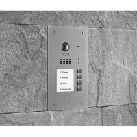 BALTER EVIDA Silver RFID Edelstahl-Türstation für 4 Teilnehmer, 2-Draht BUS Technologie (Video / Audio / Strom), 170° Ultra-Weitwinkelkamera