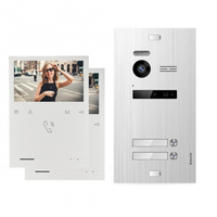 BALTER EVO QUICK-2FAM Video Türsprechanlage mit 2x 4,3 Zoll Monitor 2-Draht BUS Türstation mit 150° Weitwinkel-Kamera für 2 Familienhaus