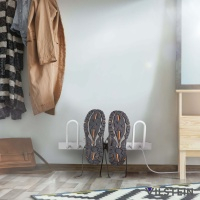 VILSTEIN Elektrischer Schuhtrockner für 2 Paar Schuhe, Wandmontage, Weiß