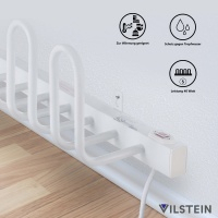 VILSTEIN Elektrischer Schuhtrockner für 2 Paar Schuhe, Wandmontage, Weiß