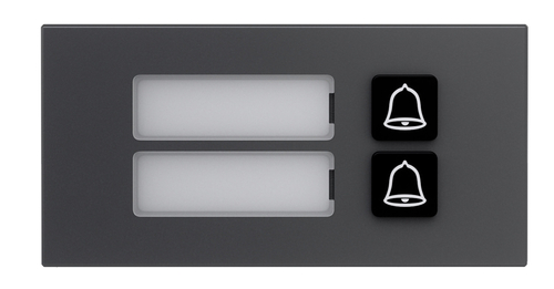GOLIATH | 2er Klingel Modul | LED Namensschild | Aluminium