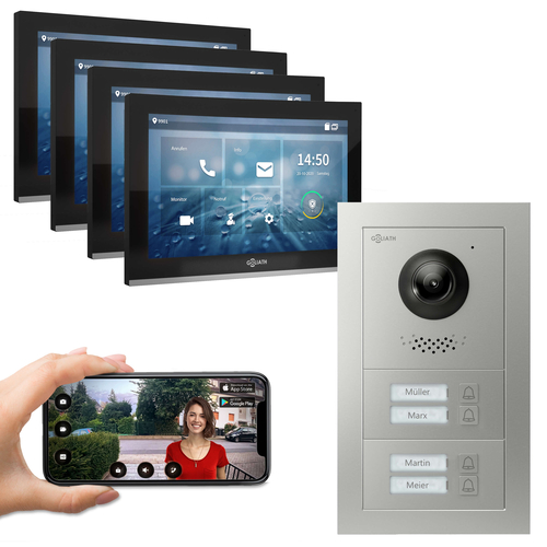 GOLIATH Hybrid IP Video Türsprechanlage | App | 4 Fam | 4x10