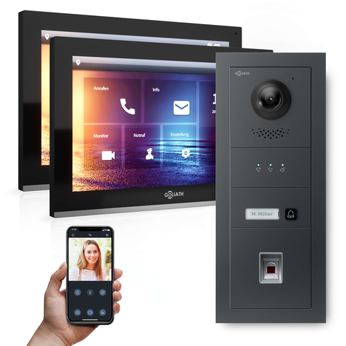 GOLIATH Hybrid IP Video Sprechanlage | Anthrazit | 1-Fam | 2x 10
