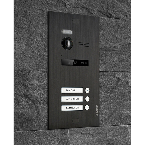 BALTER EVO Black Türstation für 3 Teilnehmer, 2-Draht BUS Technologie (Video / Audio / Strom), 150° Weitwinkelkamera BALTER EVO Black Türstation für 3 Teilnehmer, 2-Draht BUS Technologie (Video / Audio / Strom), 150° Weitwinkelkamera