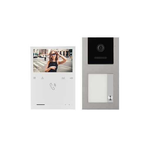 AUFPUTZ Video Türsprechanlage BALTER EVO QUICK mit 4,3 Zoll Monitor 2-Draht BUS Türstation mit 120° Weitwinkel-Kamera für 1 Familienhaus
