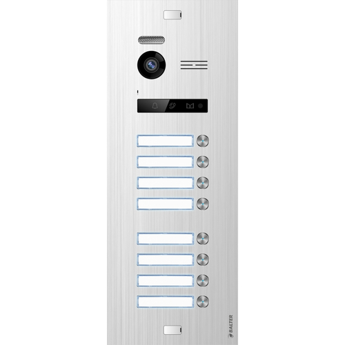 BALTER EVO Silver Türstation für 8 Teilnehmer, 2-Draht BUS Technologie (Video / Audio / Strom), 150° Weitwinkelkamera